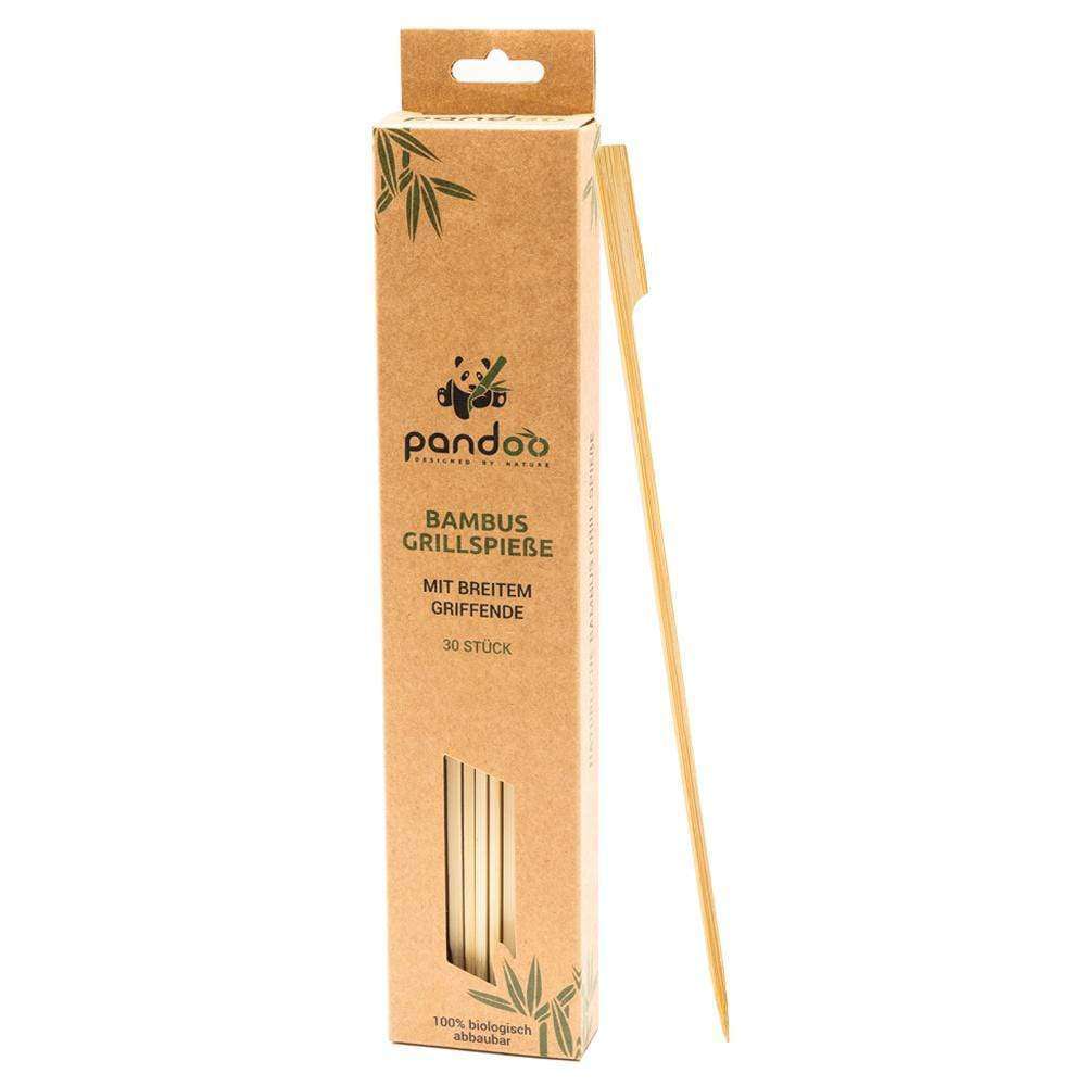 30 Grillsticks mit breitem Griff aus Bambus - hiushaltsreinigung.com