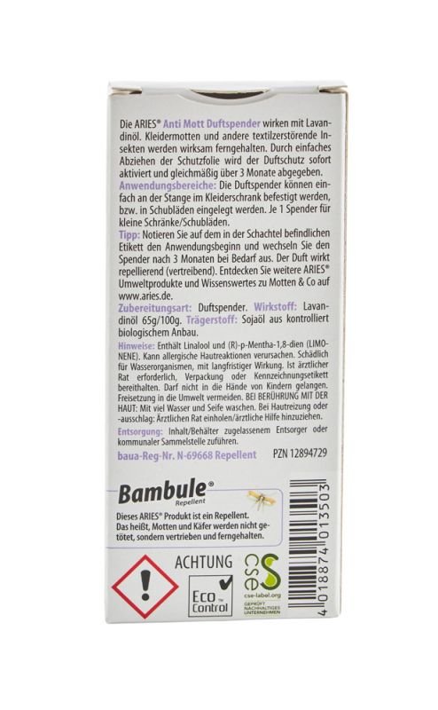 Anti Mott Duftspender gegen Textilmotten - hiushaltsreinigung.com