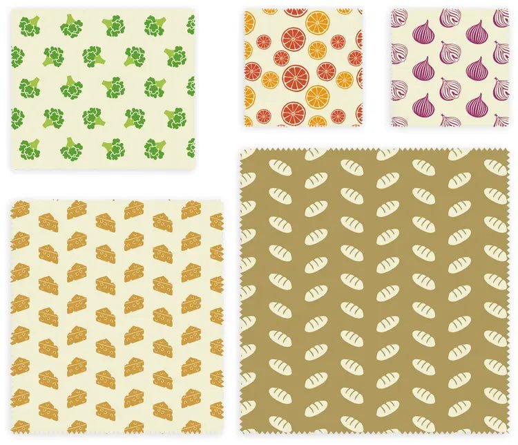 Bienenwachstuch - Set 5er Universal - hiushaltsreinigung.com