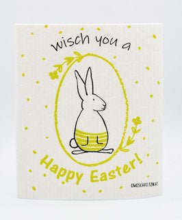 Bunny Fanny "Happy Easter" grün - hiushaltsreinigung.com