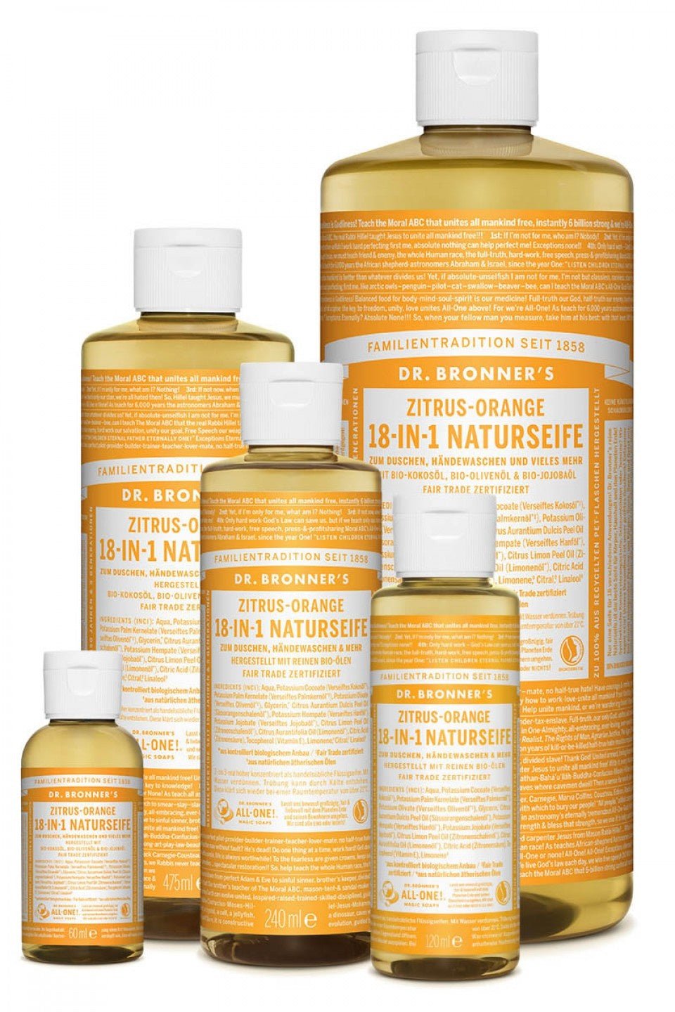 Dr. Bronner's Flüssigseife Zitrus Orange - hiushaltsreinigung.com