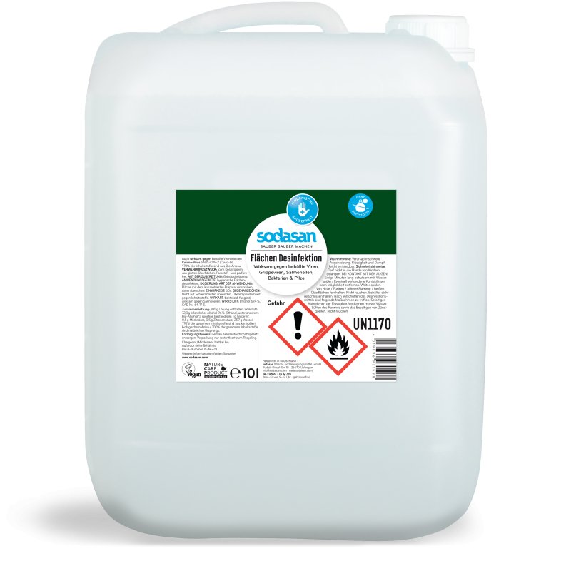 Flächendesinfektion von Sodasan - hiushaltsreinigung.com