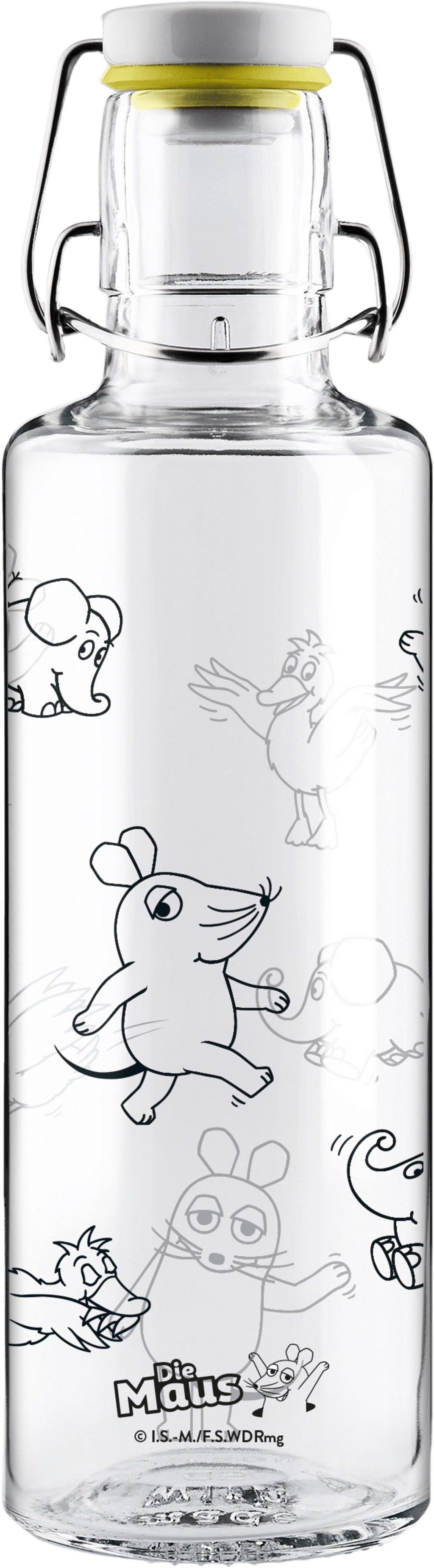 Glasflasche "Die Maus" 0,6 Liter - hiushaltsreinigung.com