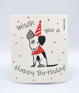 Lucky Dog "Happy Birthday" rot - hiushaltsreinigung.com