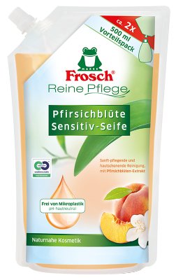 Reine Pflege Pfirsichblüte Sensitiv - Seife Nachfüllbeutel 500ml - hiushaltsreinigung.com