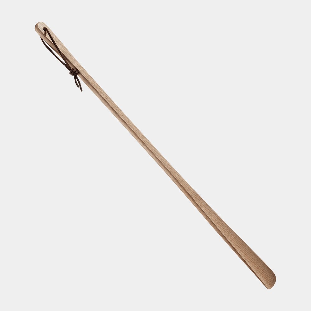 Schuhanzieher lang mit Lederschlaufe - hiushaltsreinigung.com