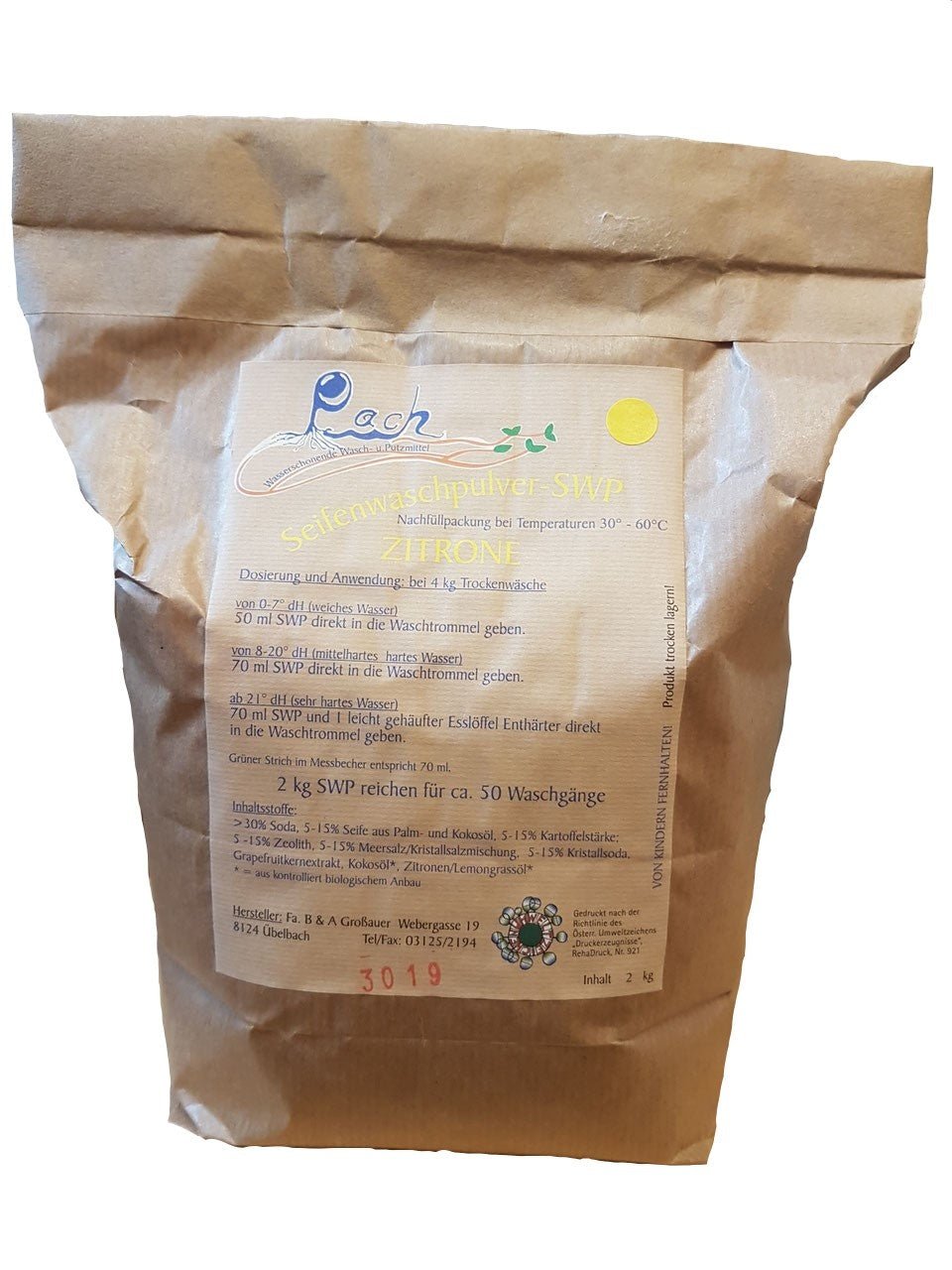 Waschpulver Zitrone von Pach - hiushaltsreinigung.com