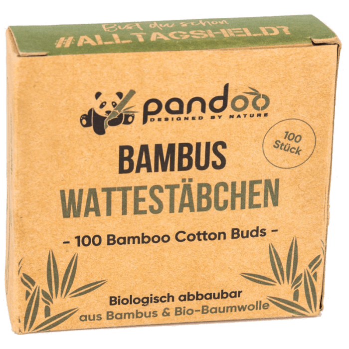 Wattestäbchen aus Bambus 100 Stück Packung - hiushaltsreinigung.com