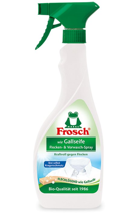 "wie Gallseife" Fleckenspray von Frosch - hiushaltsreinigung.com