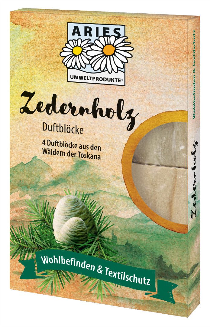 Zedernholz Duftblöcke 4er - hiushaltsreinigung.com