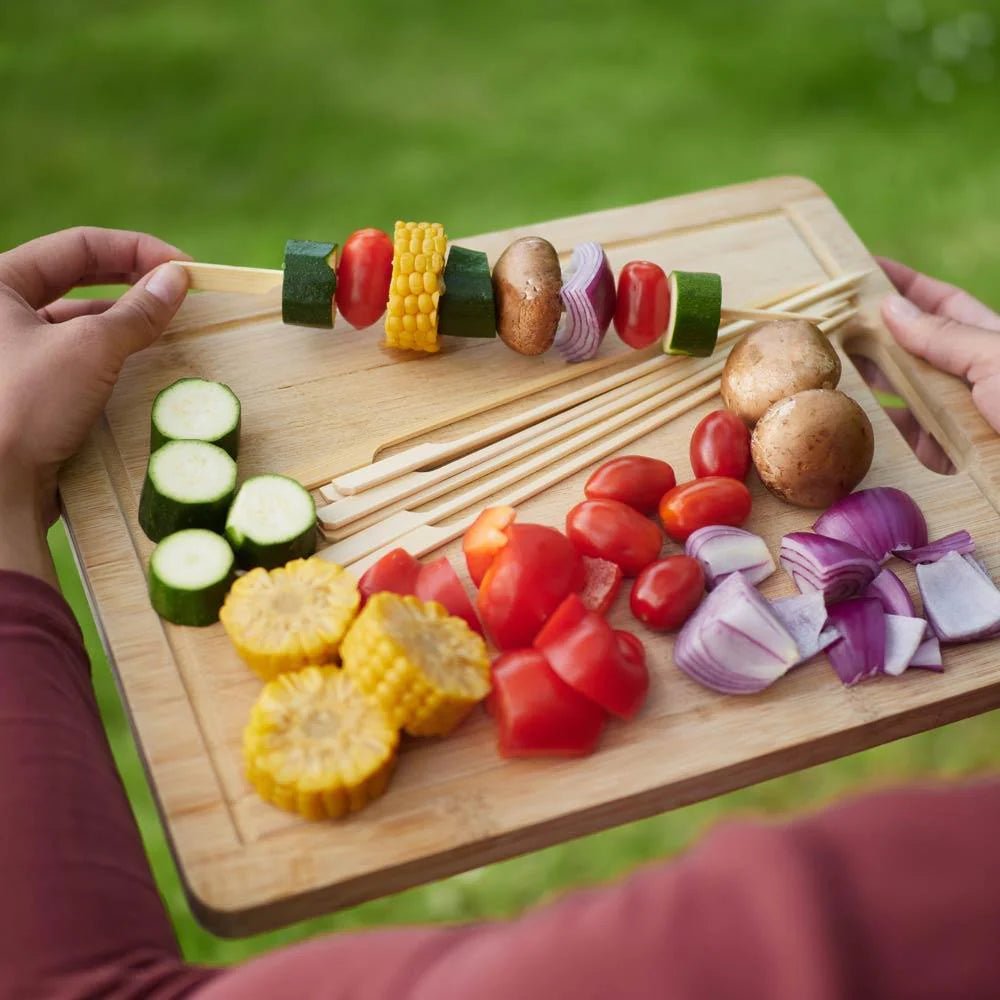 30 Grillsticks mit breitem Griff aus Bambus - hiushaltsreinigung.com