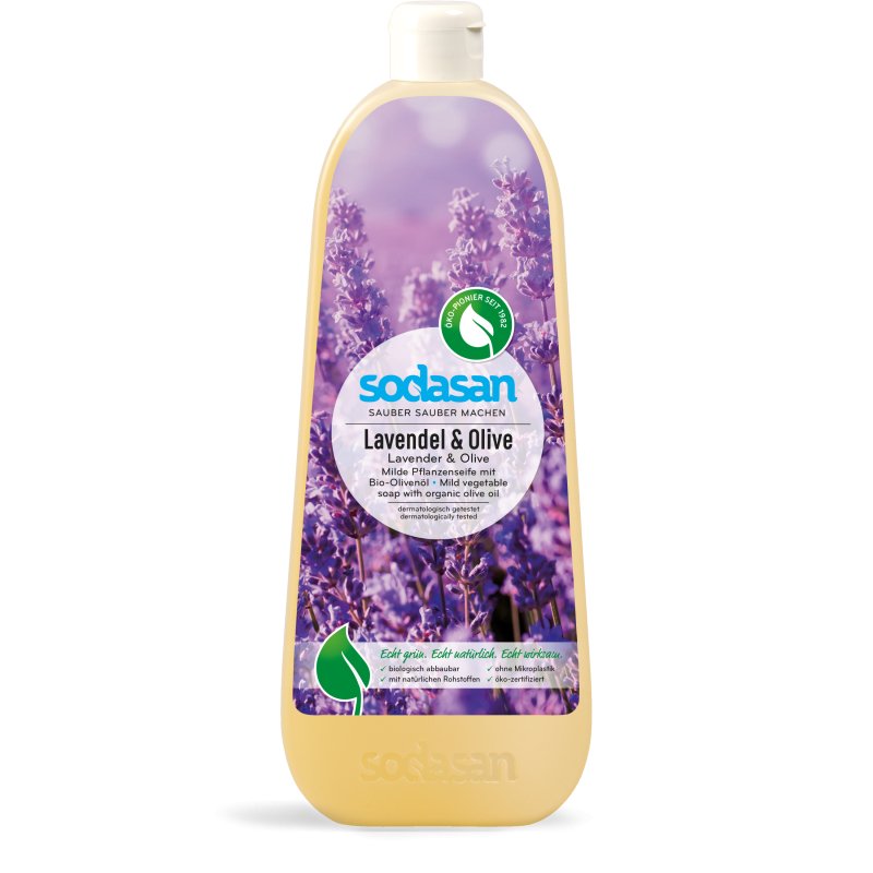 Bio Pflanzenseife Flüssig Lavendel & Olive - hiushaltsreinigung.com