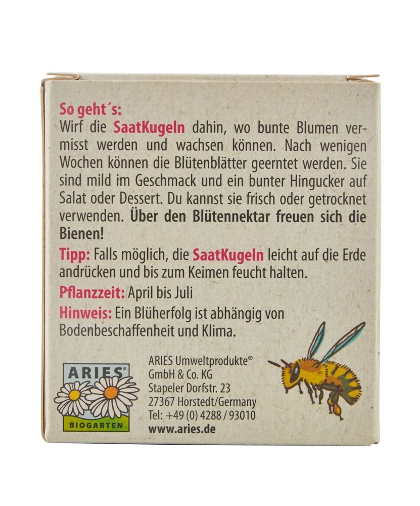 Bio - Saatkugeln Essbare Blüten kbA - hiushaltsreinigung.com