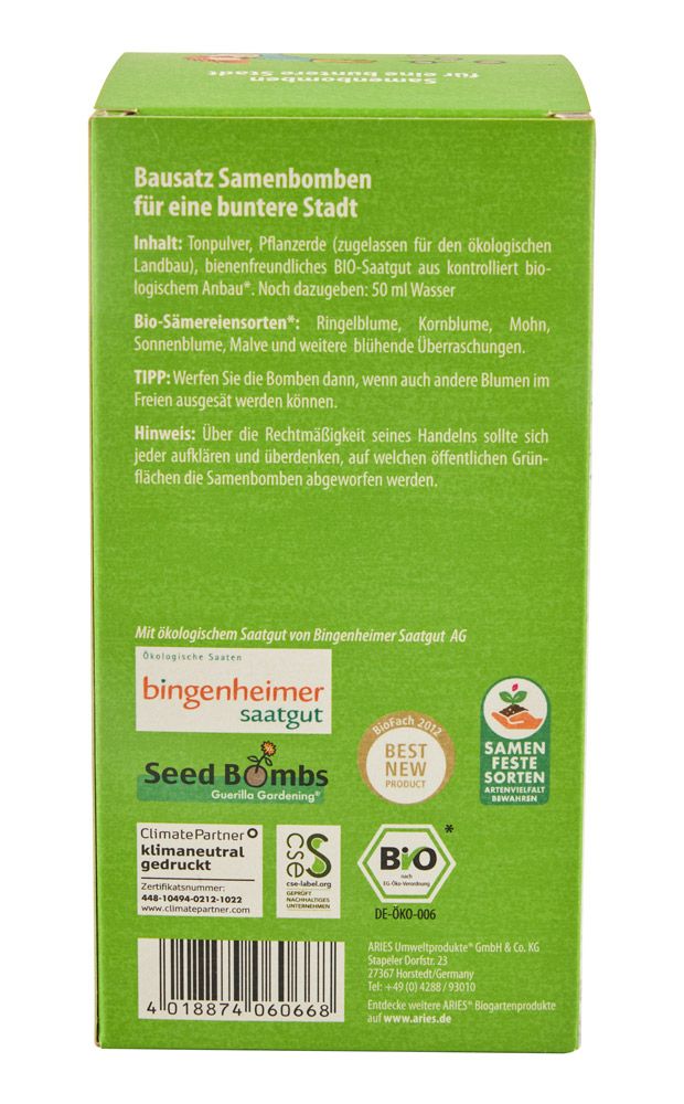Bio - Samenbomben Bausatz kbA - hiushaltsreinigung.com