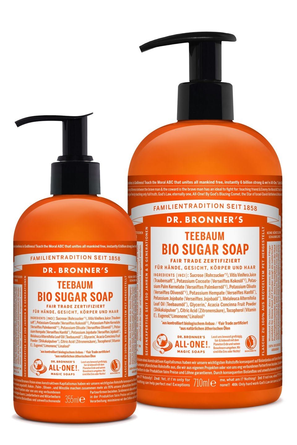 Bio Sugar Soap Teebaum mit Pumpspender - hiushaltsreinigung.com