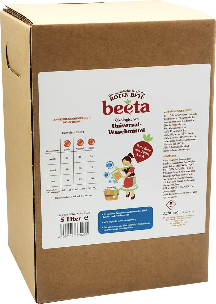 Flüssigwaschmittel für Weiß - und Buntwäsche von beeta - hiushaltsreinigung.com