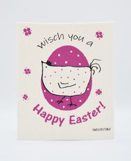 Henne Berta "Happy Easter" magenta - hiushaltsreinigung.com