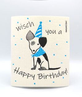 Lucky Dog "Happy Birthday" blau - hiushaltsreinigung.com