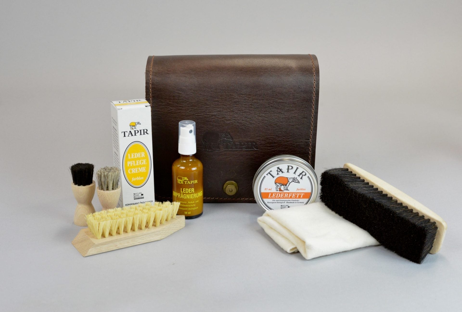 Schuhpflege Reiseset aus Leder - hiushaltsreinigung.com