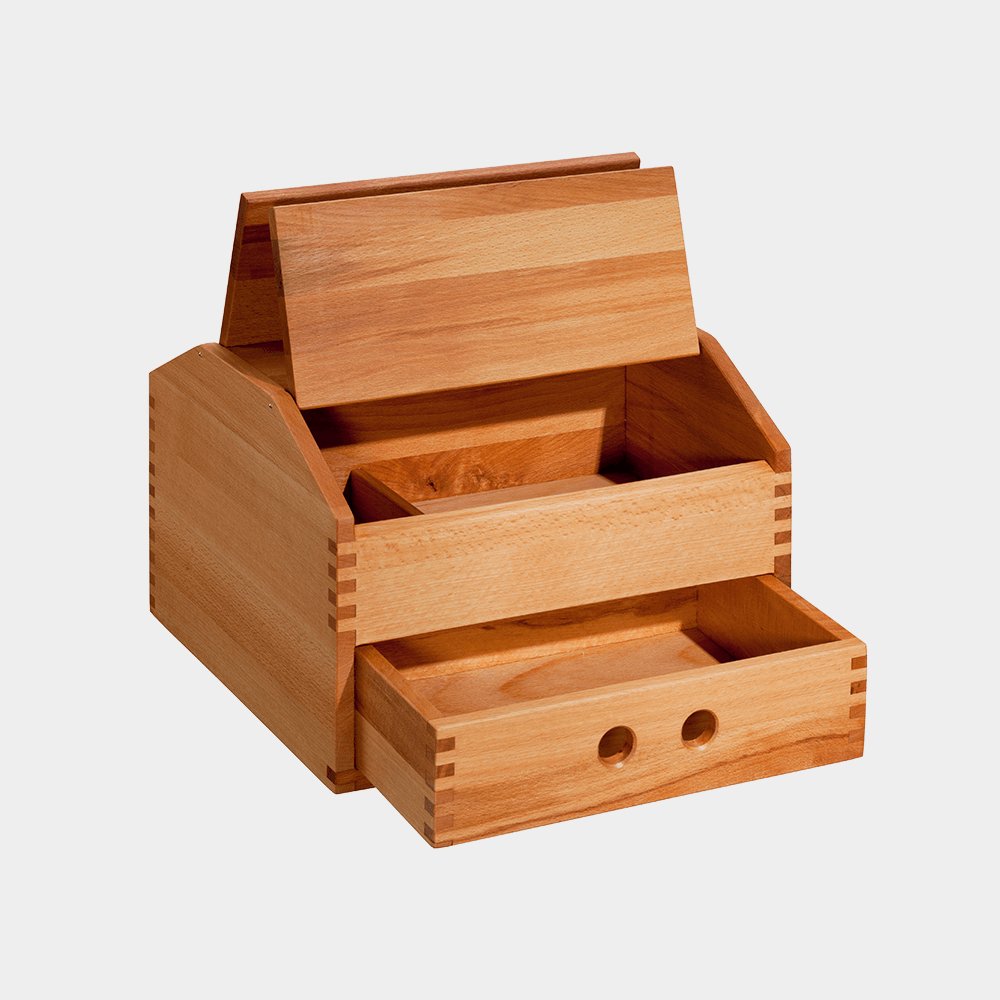 Schuhputzkiste aus geöltem Buchenholz - hiushaltsreinigung.com