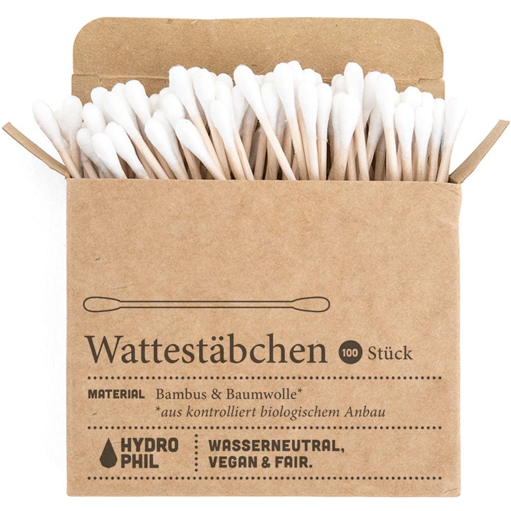 Wattestäbchen Packung mit 100 Stück - hiushaltsreinigung.com